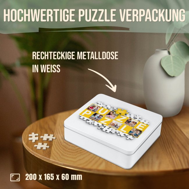 Foto-Puzzle f&uuml;r die Freundin  - Gl&uuml;ck ist - 500 Teile in Metalldose