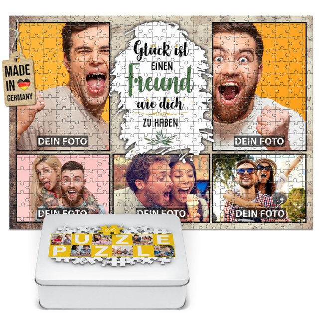 Foto-Puzzle f&uuml;r den Freund  - Gl&uuml;ck ist - 500, 1000 oder 2000 Teile in