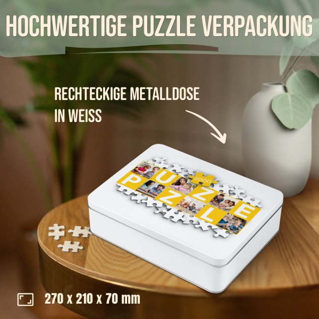 Foto-Puzzle f&uuml;r den Freund  - Gl&uuml;ck ist - 2000 Teile in Metalldose