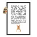Fotodruck mit Bilderrahmen - Ich mag deinen Charakter, Hase