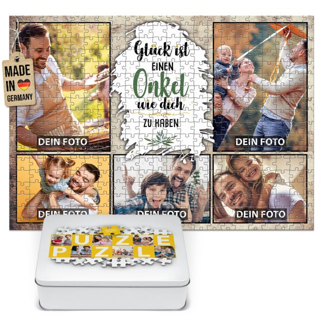 Foto-Puzzle f&uuml;r den Onkel  - Gl&uuml;ck ist - 500, 1000 oder 2000 Teile in