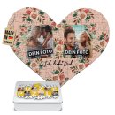 Herz Puzzle - Ich liebe dich - mit zwei Fotos gestalten