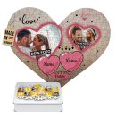 Herz Puzzle - Love - mit zwei Fotos, Namen und Datum...
