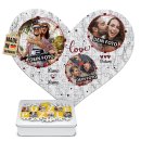 Herz Puzzle - Love - mit drei Fotos, Namen und Datum...