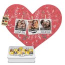 Herz Puzzle mit drei Fotos und Namen gestalten im...