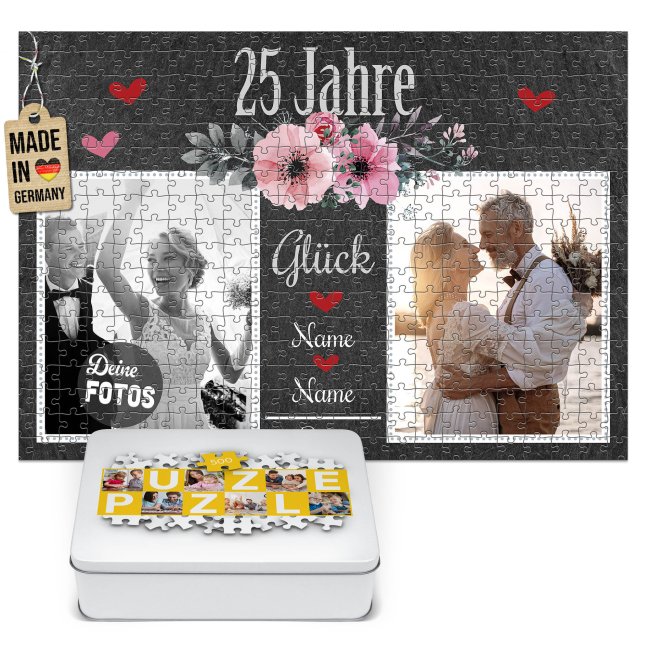 Fotopuzzle zum 25. Hochzeitstag - Silberhochzeitsgeschenk