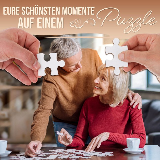 Fotopuzzle zum 25. Hochzeitstag - Silberhochzeitsgeschenk - 2000 Teile in Metalldose