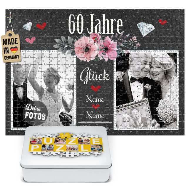 Fotopuzzle zur 60. Hochzeitstag - Geschenk zur diamantenen Hochzeit