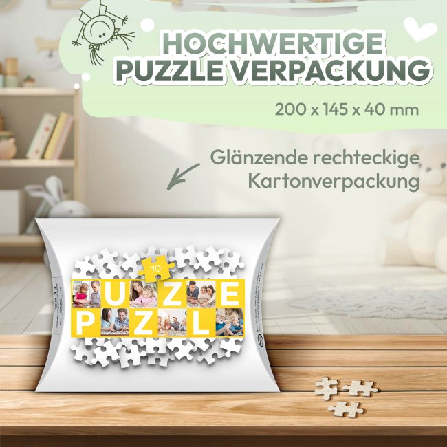 Fotopuzzle f&uuml;r Kinder selbst gestalten - Mein kleines Puzzle mit Name - B&auml;r - 70 Teile