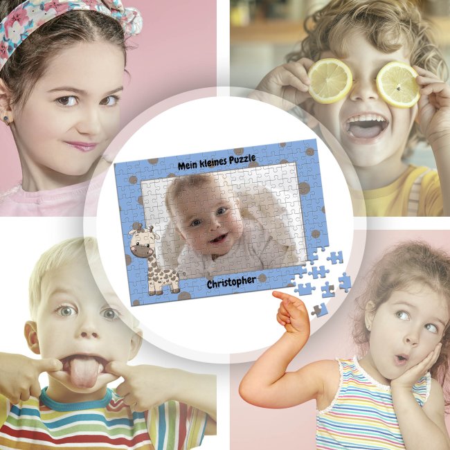 Fotopuzzle f&uuml;r Kinder selbst gestalten - Mein kleines Puzzle mit Name - Giraffe - 120 Teile