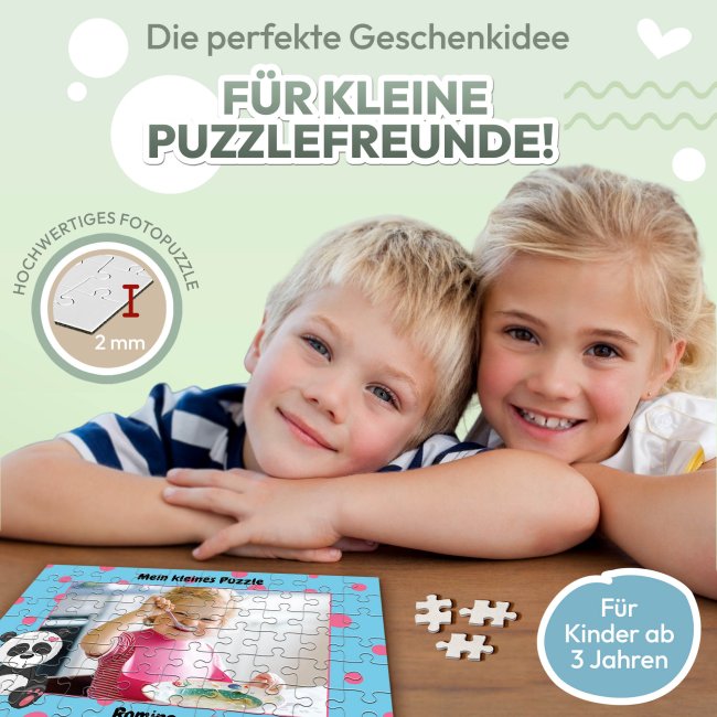 Fotopuzzle f&uuml;r Kinder selbst gestalten - Mein kleines Puzzle mit Name - Panda - 96 Teile