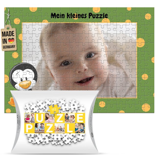 Fotopuzzle f&uuml;r Kinder selbst gestalten - Mein kleines Puzzle mit Name - Pinguin - 192 Teile
