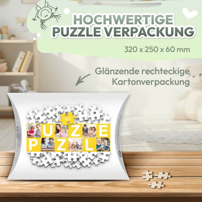 Fotopuzzle f&uuml;r Kinder selbst gestalten - Mein kleines Puzzle mit Name - Pinguin - 192 Teile