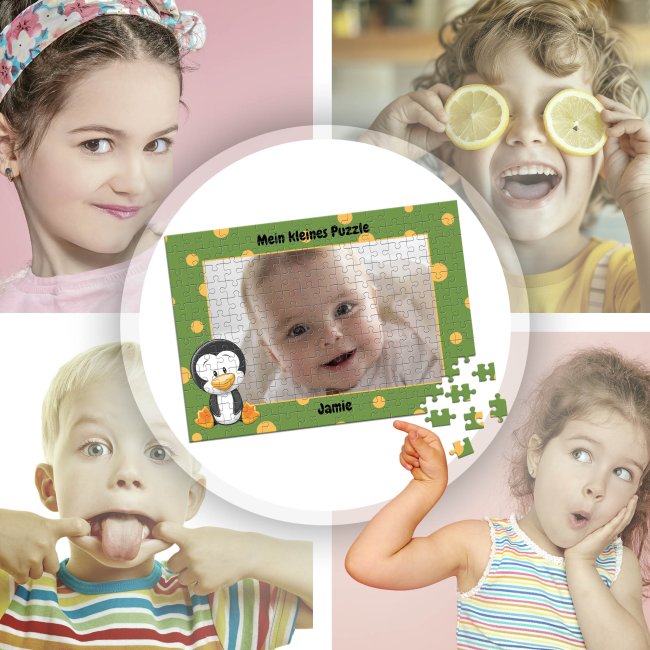 Fotopuzzle f&uuml;r Kinder selbst gestalten - Mein kleines Puzzle mit Name - Pinguin - 192 Teile