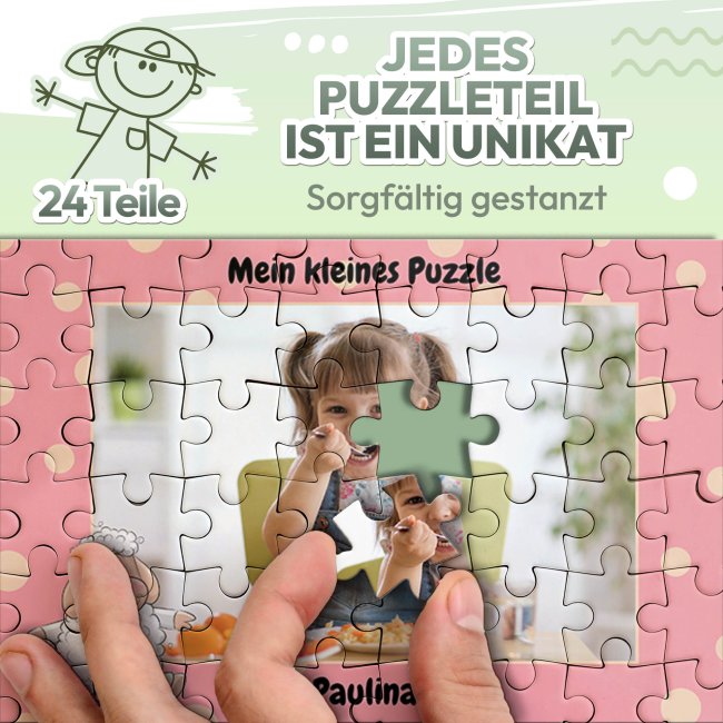 Fotopuzzle f&uuml;r Kinder selbst gestalten - Mein kleines Puzzle mit Name - Pinguin - 192 Teile