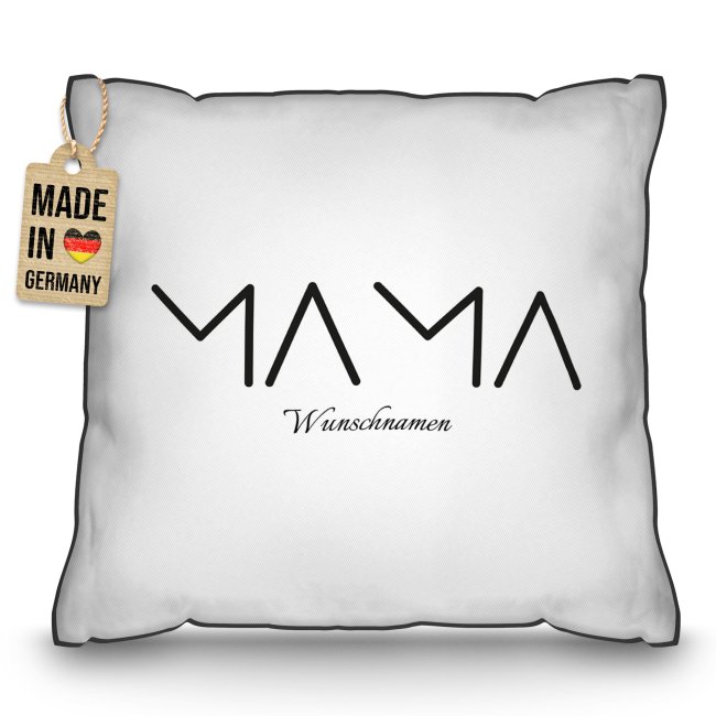 Personalisiertes Mama-Kissen - Minimalistischer MAMA Schriftzug