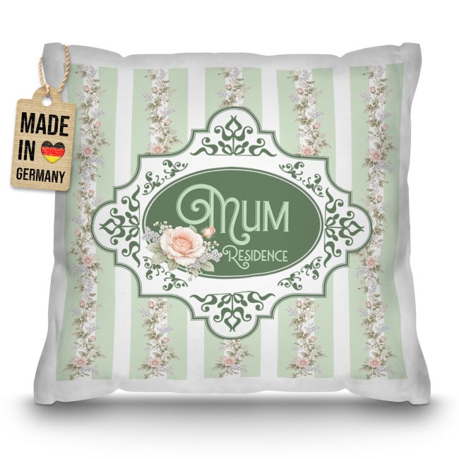 Mama-Kissen - Mum Residence Vintage Streifen-Design