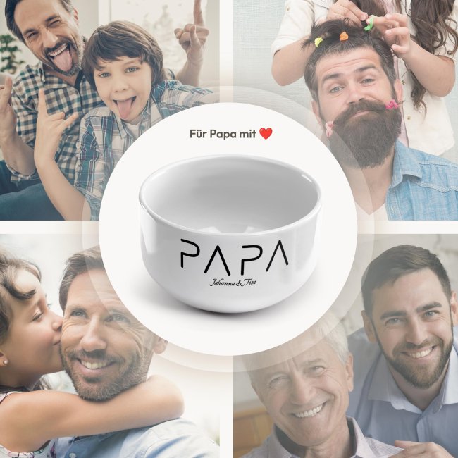 M&uuml;slisch&uuml;ssel mit Motiv - Minimalistisches Design - mit Name - Geschenk f&uuml;r Papa