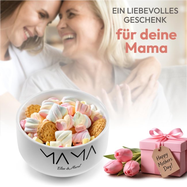 M&uuml;slisch&uuml;ssel mit Motiv - Minimalistisches Design - mit Name - Geschenk f&uuml;r Mama