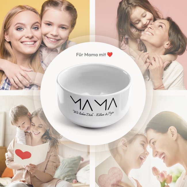 M&uuml;slisch&uuml;ssel mit Motiv - Minimalistisches Design - mit Name - Geschenk f&uuml;r Mama