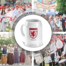 Bierkrug mit Name - Welfenfest Logo - Keramik wei&szlig;...