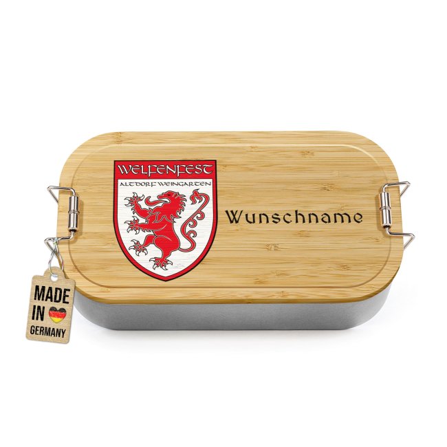 Bedruckte Brotdose mit Name - Welfenfest Logo