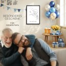 Fotodruck - Papa im Linienstil - Mit Text