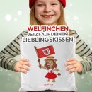 Flauschiges Kissen f&uuml;r Kinder mit Name -...