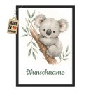 Fotodruck mit Bilderrahmen f&uuml;r Kinder - Koala - mit...