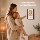 Fotodruck mit Bilderrahmen f&uuml;r Kinder - L&ouml;we -...