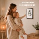 Fotodruck mit Bilderrahmen f&uuml;r Kinder - Pinguin -...