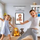 Fotodruck mit Bilderrahmen f&uuml;r Kinder - Fire Girl -...