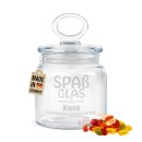 Vorratsdose aus Glas mit Name graviert - Spa&szlig;glas...