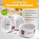 M&uuml;slisch&uuml;ssel mit Motiv - Ninja Pink Rot - mit...
