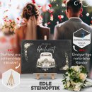 Personalisierte Schieferplatte zur Hochzeit - Alles Liebe...