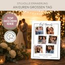 Blechschild zur Hochzeit - Best Moments - mit 6 Fotos,...