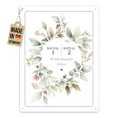 Blechschild zur Hochzeit - Kranz - mit Initialen, Namen...