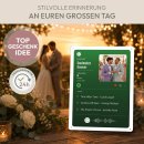 Blechschild zur Hochzeit - Playlist - mit Foto &amp;...