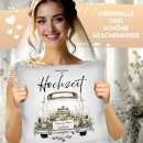 Personalisiertes Kissen zur Hochzeit - Auto - mit Namen...