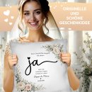 Personalisiertes Kissen zur Hochzeit - Ja - Eure...