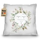 Personalisiertes Kissen zur Hochzeit - Kranz - mit...