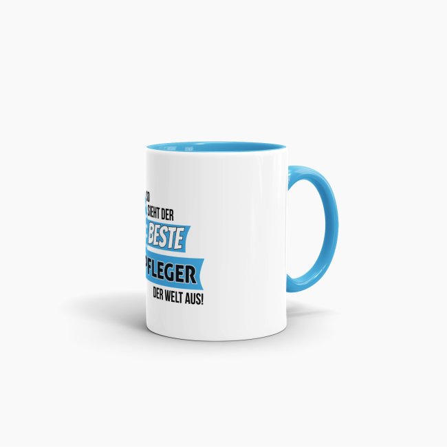 Berufe-Tasse - So sieht der beste Altenpfleger aus - Hellblau