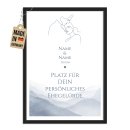Fotodruck mit Bilderrahmen zur Hochzeit - Ehegel&uuml;bde...