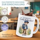 Personalisierte Tasse zur Einschulung - Schulabenteuer...