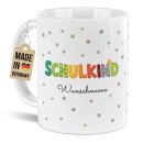 Personalisierte Tasse zur Einschulung - Schulkind bunt -...
