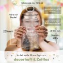 Vorratsdose aus Glas zur Einschulung - mit Name &amp;...