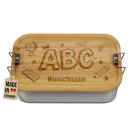 Brotdose mit Gravur zur Einschulung - ABC - mit Name -...