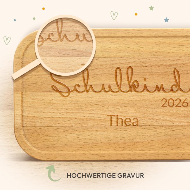 Brotdose mit Gravur zur Einschulung - Schulkind - mit Name &amp; Jahr - Gro&szlig;