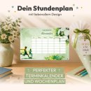 Abwischbarer Stundenplan - Schulkind - Fu&szlig;ball -...