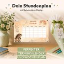 Abwischbarer Stundenplan - Schulkind - Pferd - mit Name...